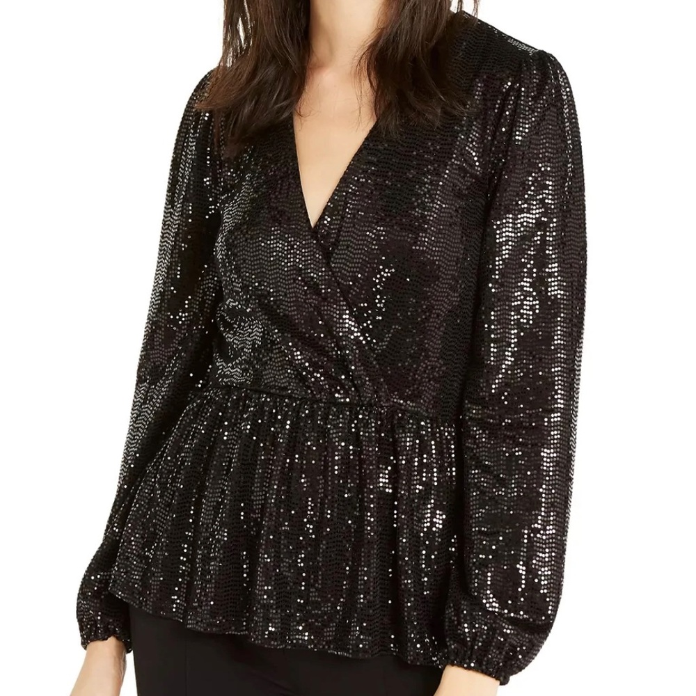 Metallic Crossover Top